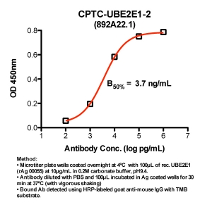 Click to enlarge image Indirect ELISA (ie, binding of Antibody to Antigen coated plate). Note: B50% represents the concentration of Ab required to generate 50% of maximum binding.